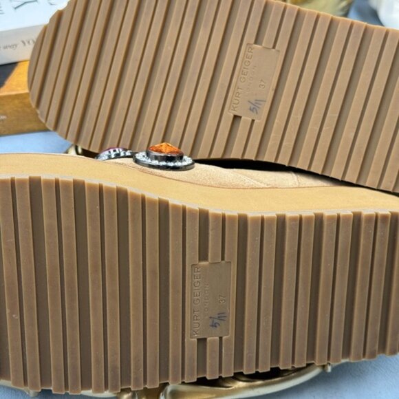 🆕 KURT GEIGER LONDON 🧿 NWOB Octavia Teddy Bootie, Sz EU37 US 7 - Picture 12 of 14